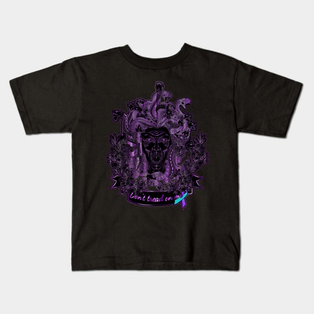 Medusa the Protector (Domestic Violence/Sexual Violence awareness) Kids T-Shirt by FitzGingerArt